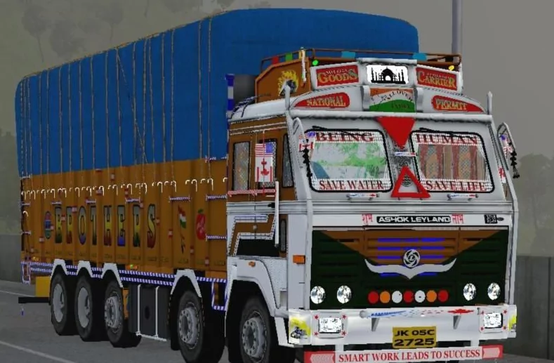 ashok-leyland-3718-truck-mod-with-load